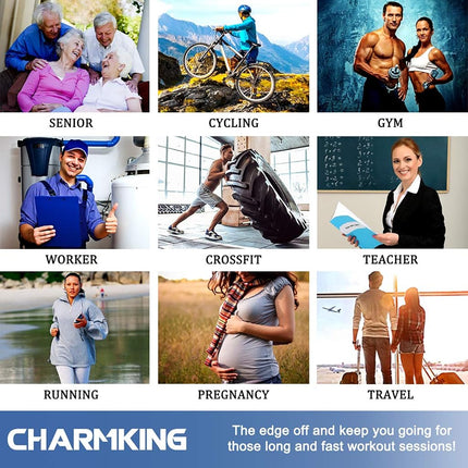 CHARMKING Compression Socks for Women & Men (8 Pairs) 15-20 mmHg Graduated Copper Support Calf Socks are Best for Pregnant, Nurses - Boost Performance, Circulation, Knee High Wide Calf(S/M, Multi 44)
