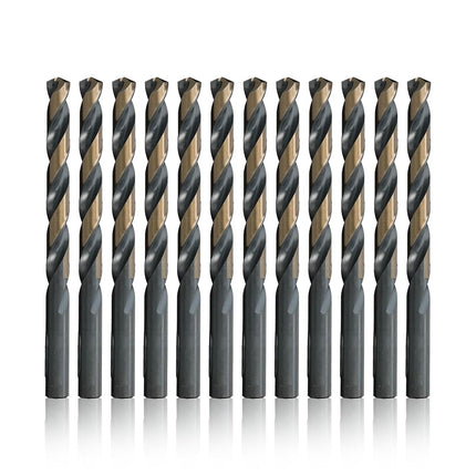 Drill America KFD39P12#39 High Speed Steel Black & Gold KFD Split Point Drill Bit (Pack of 12), KFD Series
