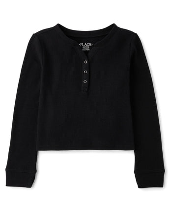 The Children's Place Girls' Basic Long Sleeve Ther