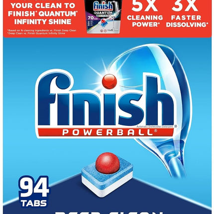 All In 1, Dishwasher Detergent - Powerball - Dishwashing Tablets - Dish Tabs, Fresh Scent, 94 Count Each . 1 Pack- 94 Count