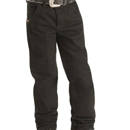 Wrangler Little Boys' Original ProRodeo Jeans, Overdyed Black Denim, 5 Slim