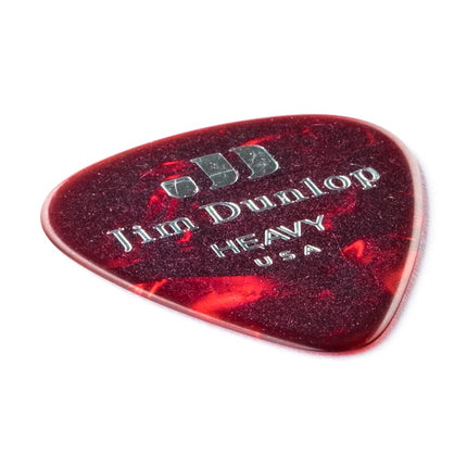 Dunlop 483R09HV Genuine Celluloid, Red Pearloid, Heavy, 72/Bag