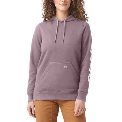 Sudadera polar con el logotipo de Dickies para mujer, peso pesado, color lila, talla grande