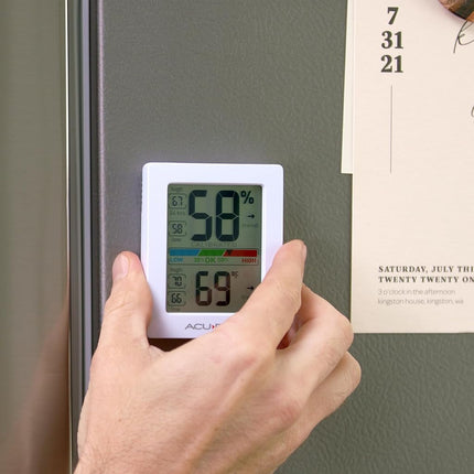 AcuRite Digital Hygrometer with Indoor Monitor and Comfort Scale (01083M) Room Thermometer Gauge with Temperature Humidity, 3 x 2.5 Inches, White