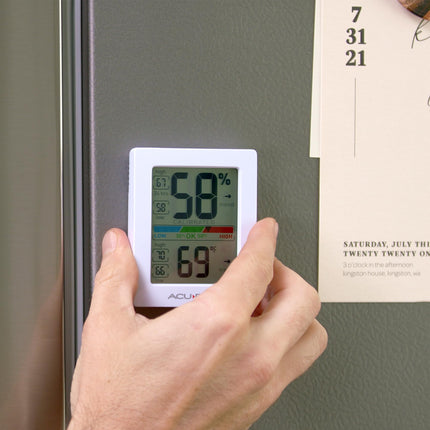 AcuRite Digital Hygrometer with Indoor Monitor and Comfort Scale (01083M) Room Thermometer Gauge with Temperature Humidity, 3 x 2.5 Inches, White