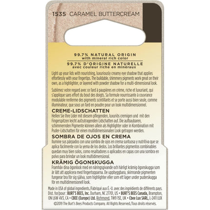 Burt's Bees Colournurture Cream Eye Shadow, Caramel Buttercream - 7.08 g, 1 Count