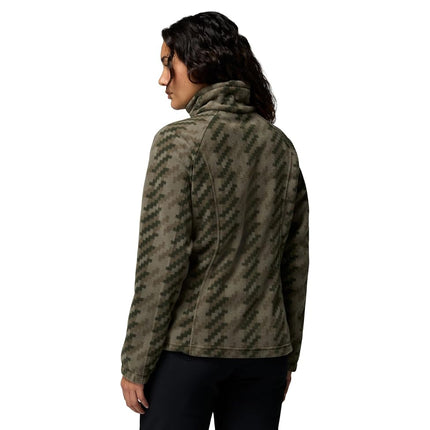 Columbia womens Benton Springs Printed Full Zip, Stone Green/Twills, 3X