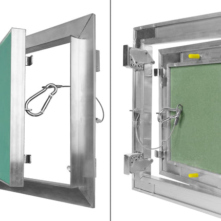 Repa Market 8 x 8 Inch Access Panel for Drywall with Aluminum Frame/Wall Hole Cover/Access Door Panel with Click Function – Heavy-Duty Service Hatch for Plumbing, Electrical, HVAC Access Door
