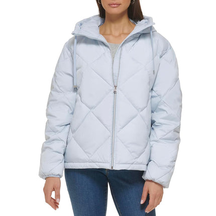 Cole Haan Womens Essential Diamond Quilted Jacket, Arctic Ice, M