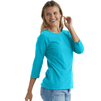 Hanes Women's O9343 Shirt, Flying Turquoise, L UK