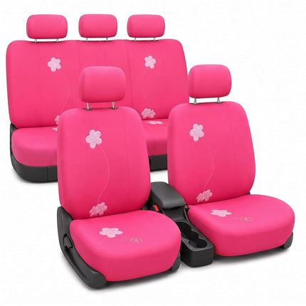 FH GROUP Car Seat Covers, Full Set, Pink