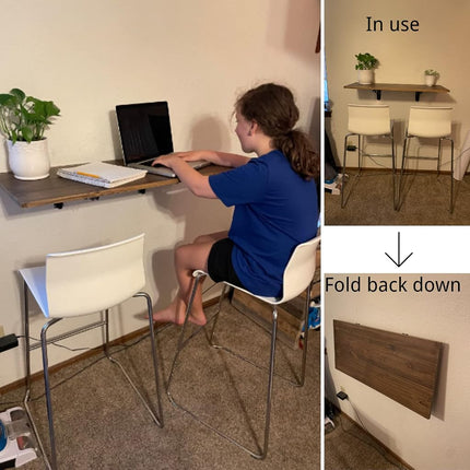 Folding Shelf Brackets 16 inch,Folding Brackets Heavy Duty Max.Load 410lb,DIY Space Saving Wall Mounted Folding Table,Pack of 2