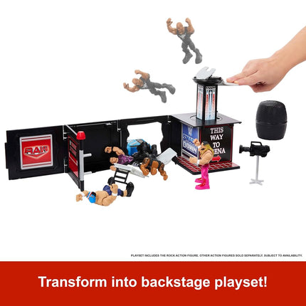 Mattel WWE Knuckle Crunchers 2-in-1 Microphone & Playset