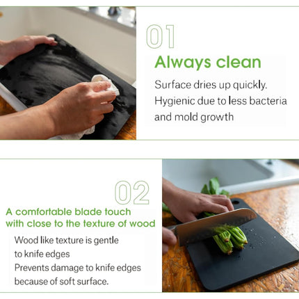 Rubber Rubber NBD003 Cutting Board, Synthetic Rubber, Black, L, Made in Japan 14.6 x 9.4 x 0.3 inches (370 x 240 x 8 mm) (L)