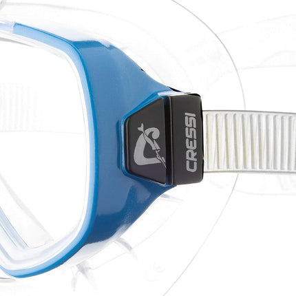 CRESSI Onda Mare Italian Made Snorkel Set - Clear/Blue - Diving Mask - Scuba Mask - Scuba Diving Equipment