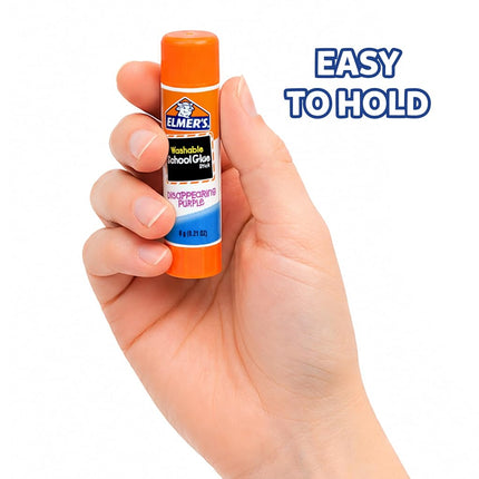Elmer's Disappearing Purple School Glue Sticks, Washable, 7 Gram, 30 Count