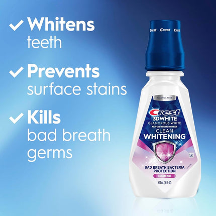 Crest 3D Whitening Rinse, 16 Ounce
