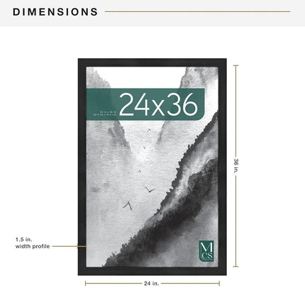 MCS Museum poster frame, 61 x 91.5 cm, onyx, 24 x 36