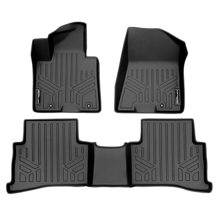SMARTLINER Custom Fit All weather Floor Mats 2 Row Liner Set Black for 2020-2021 Hyundai Tucson