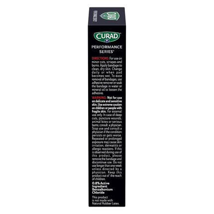 Getue Curad CURIM5018 Performance Series Ironman XL Antibacterial Bandages, Extreme Hold Adhesive Technology, Fabric Bandages, 10 Count