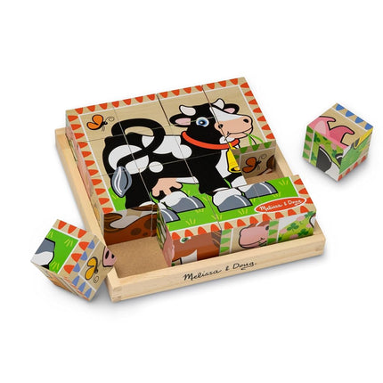 Melissa and Doug - Cube Puzzle - Farm - 16 Pieces