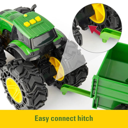 John Deere Kids 736 47353 Lights & Sounds Tractor with Wagon, red