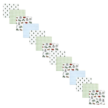 Hudson Baby Lot de couvertures d'emmaillotage en flanelle de coton unisexe pour bébé, motifs insectes, taille unique