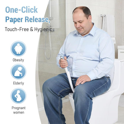 Toilet Aid - Newly Upgraded Firmly Clamp The Toilet Paper/Wipes, Personal Bottom Wiping Tool, Bathroom Mobility Aid for Disabled/Elderly/Surgery Recovery, 16.5" (2 pcs)