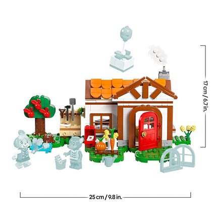 LEGO Animal Crossing Isabelle’s House Visit Set, Building Toy for 6+ Year Old Girls & Boys, Features 2 Character Minifigures from the Video Games incl. Fauna, Creative Kids' Toy for Gaming Fans 77049