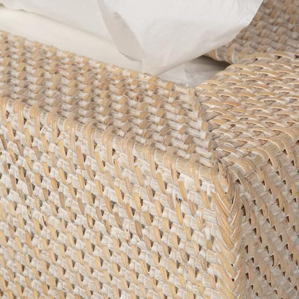 Kouboo Loma Rectangular Rattan Tissue Box Cover (Latte)