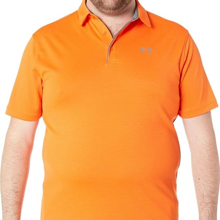 Polo de golf Under Armour Tech para hombre, naranja (Team Orange/Graphite/Graphite (800)), M Tall