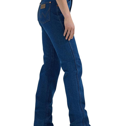 Wrangler Women's Cowboy Cut High Rise Slim Fit Tapered Leg Jean, Prewash, 13-32