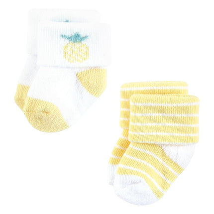 Hudson Baby Unisex Baby Cotton Rich Newborn and Terry Socks, Fruity, 6-12 Months, Fruity, 6-12 Months