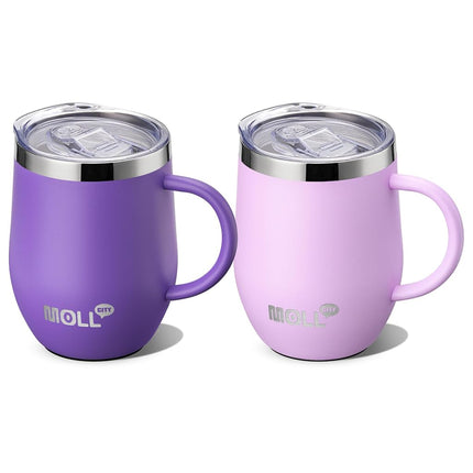 Mollcity Tumbler with Lid and Straw-12 oz Stainles