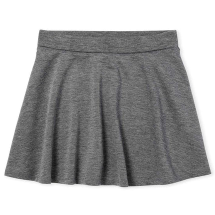 The Children's Place Girls Ponte Knit Pull On Skort, Dk Heather Gray Single, Medium