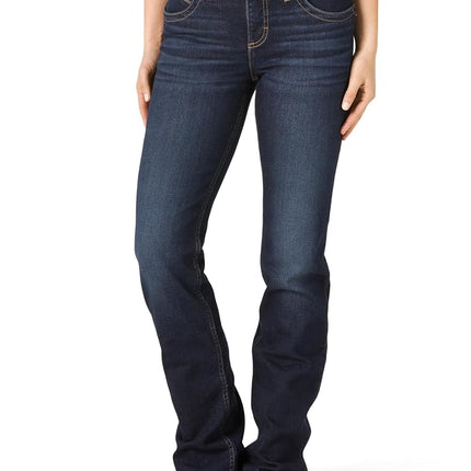 Wrangler Women's Q-Baby Mid Rise Boot Cut Ultimate Riding Jean-Discontinued, Avery, 19-34