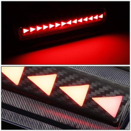 DNA MOTORING 3BL-GMCD00-3D-T4-LED-BK, luz de freno trasera LED 3D de línea de punta de flecha con carcasa negra [Compatible con Suburban 1500 2500 00-06 / Tahoe / Yukon & XL 1500 2500 00-06]