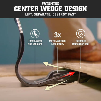 Zenith by Danco Pro Bar ZN700101, The Ultimate Multi-Tool for Salvage, Wrecking, and Demolition, Effortlessly Removes Large Floor Tiles, Planks, Framing, Sub-Flooring, and Decking