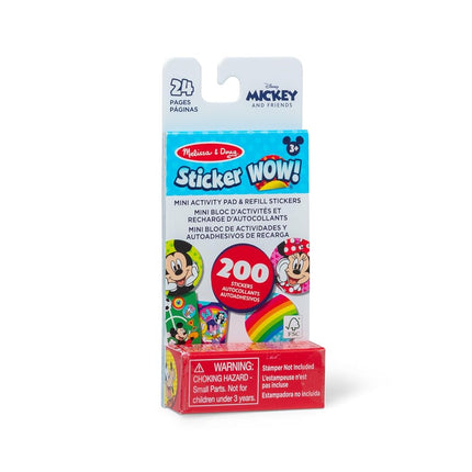 Melissa & Doug Sticker Wow Mini Activity Pad and 200+ Refill Stickers for Stamper Arts and Crafts Fidget Toy Collectibles � Assorted Disney