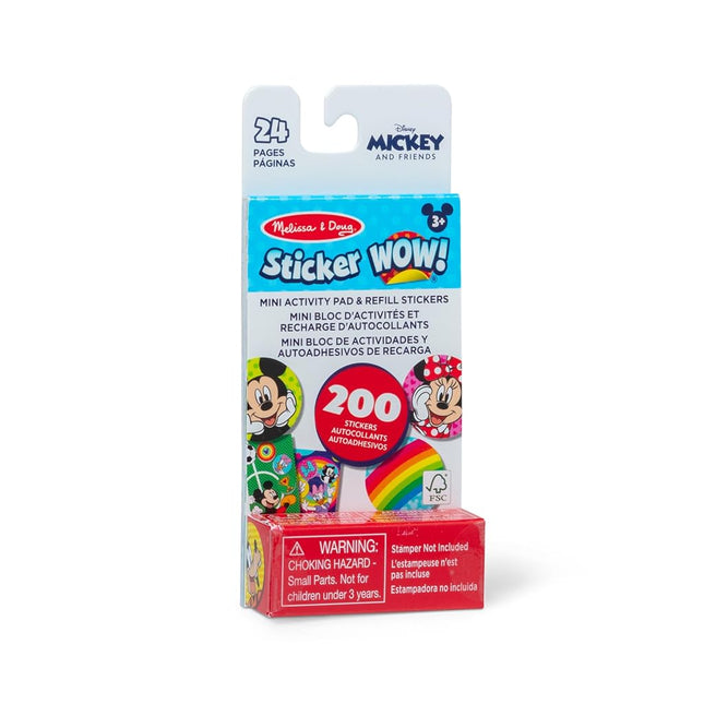 Melissa & Doug Sticker Wow Mini Activity Pad and 200+ Refill Stickers for Stamper Arts and Crafts Fidget Toy Collectibles � Assorted Disney