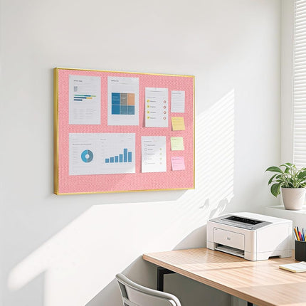 Linen Bulletin Board, 24"x18" Decorative Fabric Pin Board Vision Board
