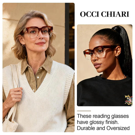 OCCI CHIARI Large +2.0 Reading Glasses for Women Women's Readers (+1.0 +1.25 +1.5 +1.75 +2.0 +2.25 +2.5 +2.75 +3.0）