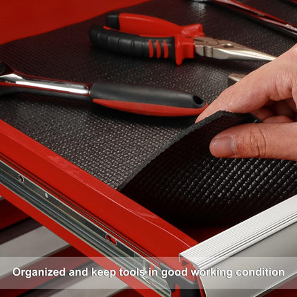 CASOMAN Professional Tool Box Liner and Drawer Liner 24 inch x 24 feet,Easy Cut Non-Slip Foam Rubber Toolbox Drawer Liner Mat - Adjustable Thick Cabinet Liners