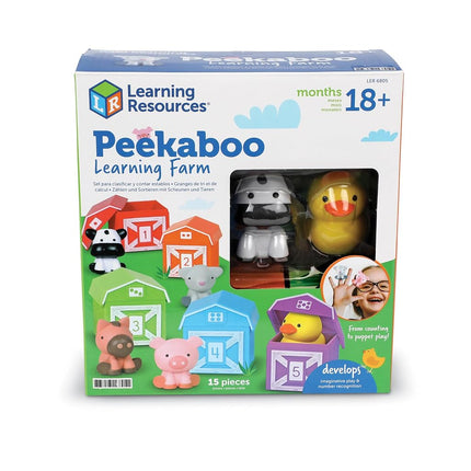 Learning Resources Peekaboo Learning Farm, Ages 3+, Counting Toy