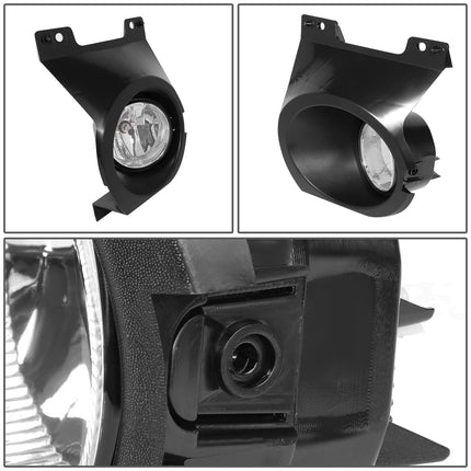 DNA MOTORING FL-ZTL-NS811-CH Pair of Reflector Beam Fog Lights w/Bezels Compatible with 2011-2014 F150,Chrome Housing/Clear Lens