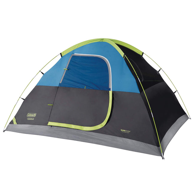 Tente Coleman Sundome Dark Room, 4/6 personnes, bloque 90% de la lumière du soleil, résistante aux intempéries avec double-toit et montage facile en quelques minutes