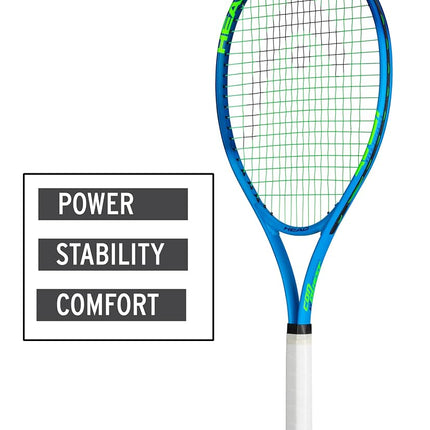 HEAD Ti. Conquest Tennis Racket - Pre-Strung Head Light Balance 27 Inch Racquet - 4 3/8 in Grip,Blue