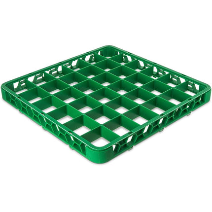 Carlisle RE36C09 OptiClean 36 Compartment Divided Glass Rack Extender, 1.78", Green