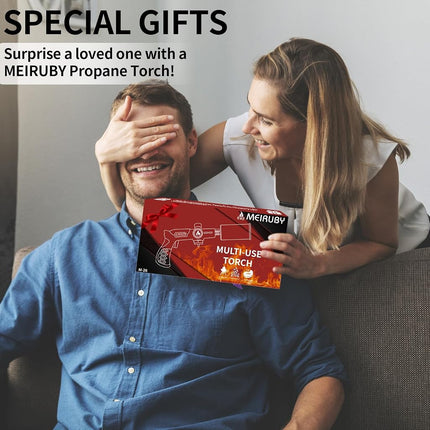 Powerful Propane Torch, Gift for Men Dad, Culinary Blow Kitchen Cooking Torch for Steak Searing, Campfire Charcoal Starter for Blackstone Griddle Accessories (Tank Not included)