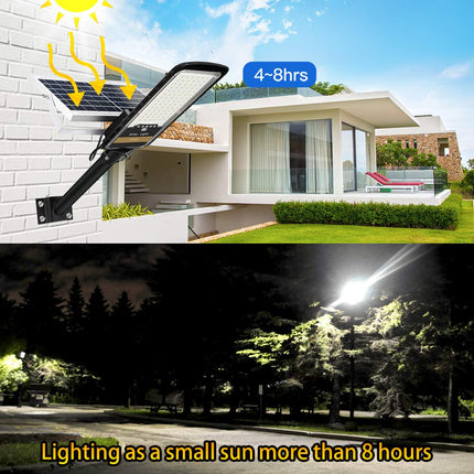 RuoKid Solar Street Light Outdoor Lamp, 16000lm IP67 Waterproof with Anti-Broken Remote Control Mounting Bracket, Dusk to Dawn Security LED Flood Light for Yard, Garden, etc.